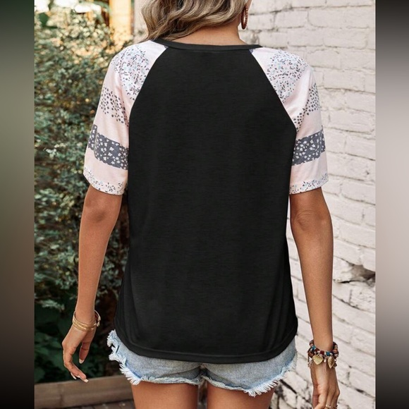 Boho ditsy floral print raglan sleeve blouse - Picture 7 of 16